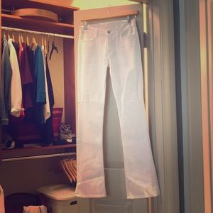 7 For All Mankind White Jeans